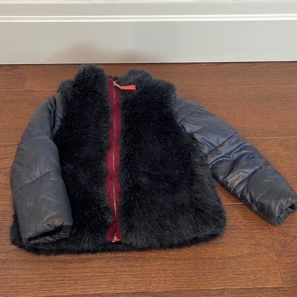 Crewcuts Girls Navy Down Jacket Size 6/7 - Picture 1 of 7